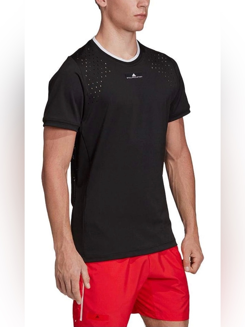 [Adidas x Stella McCartney] UK Men’s Slim Fit Court Asmc Tennis Tee - Black